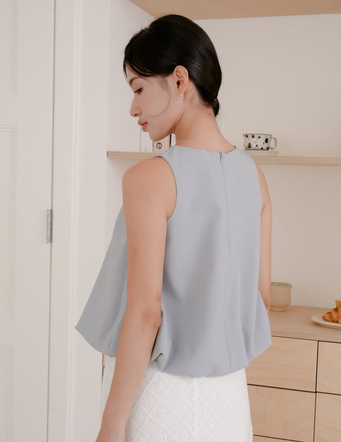 Joyce Bubble Top in Blue