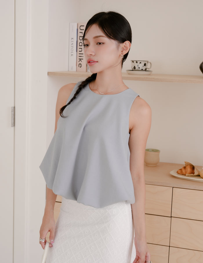 Joyce Bubble Top in Blue