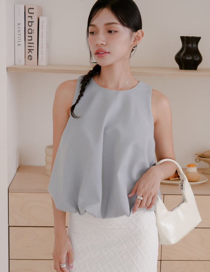 Joyce Bubble Top in Blue