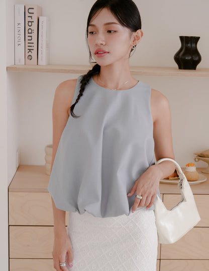 Joyce Bubble Top in Blue