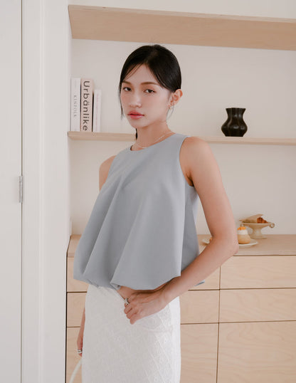 Joyce Bubble Top in Blue