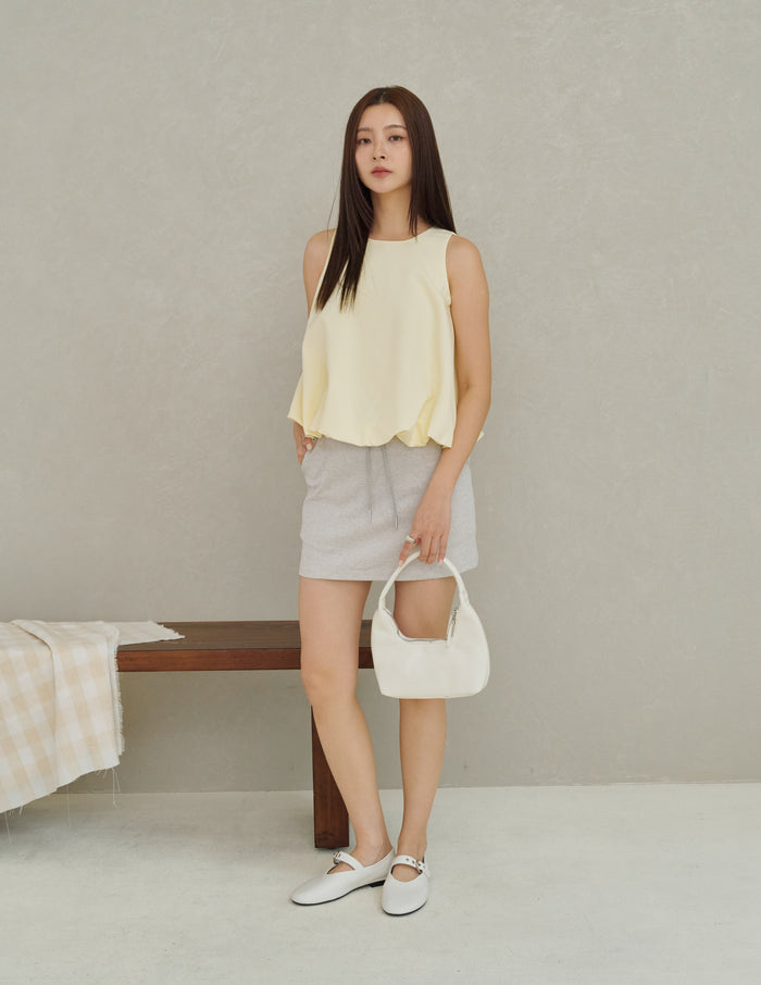 Joyce Bubble Top in Buttermilk