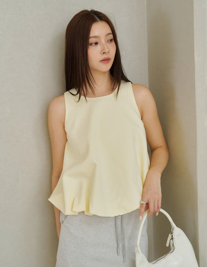 Joyce Bubble Top in Buttermilk