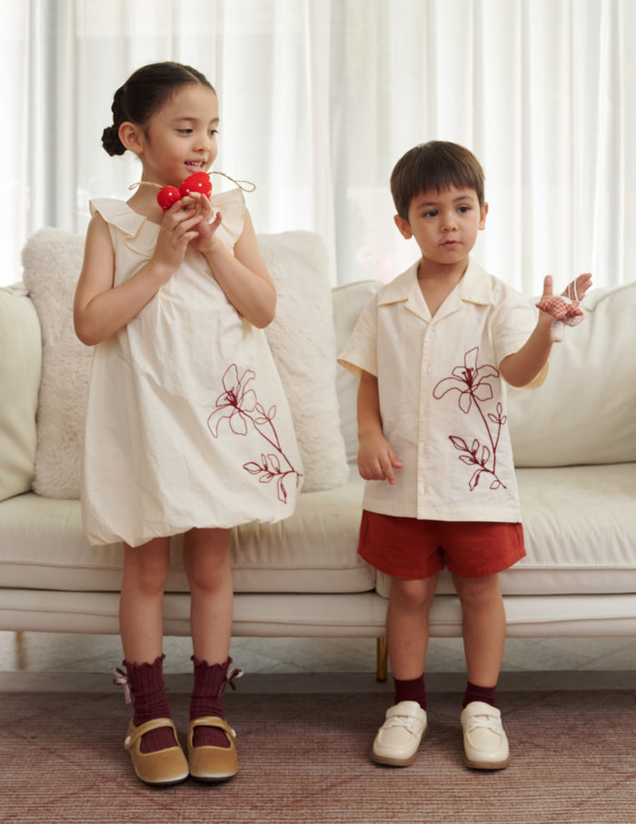 Ken Embroidered Floral Boy's Shirt