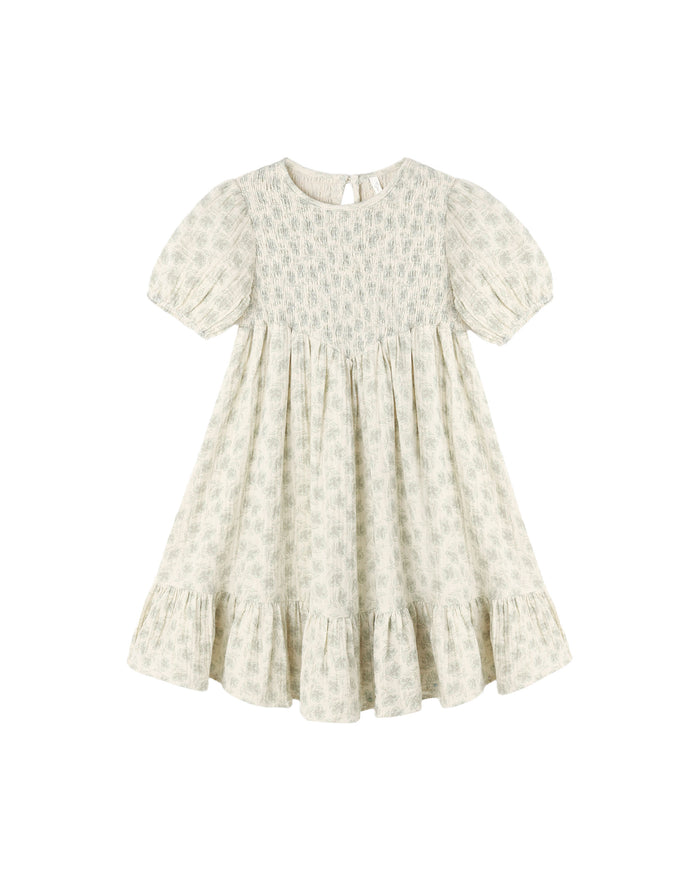 Lydia dress in green iris