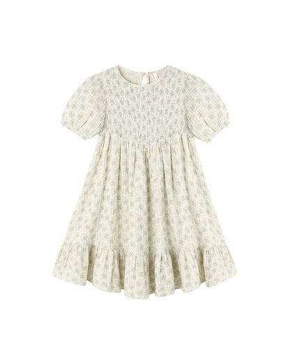 Lydia dress in green iris