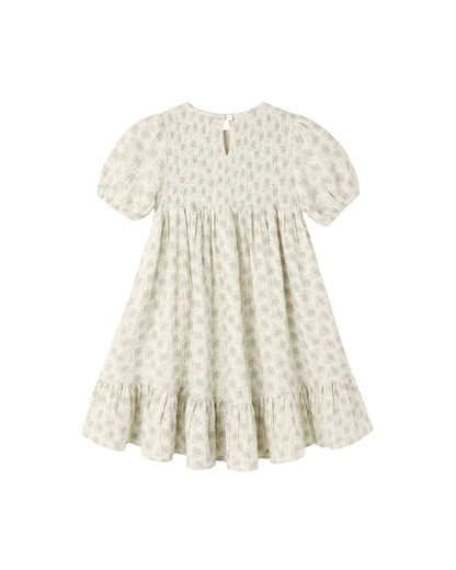 Lydia dress in green iris