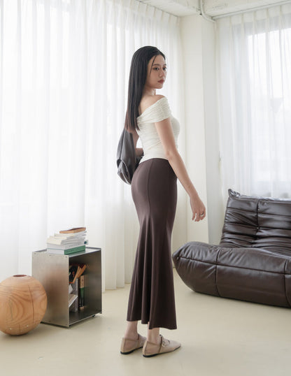 Mallory Mermaid Skirt in Brown