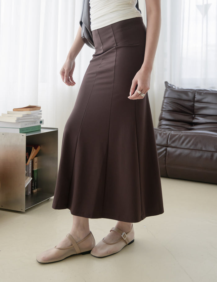 Mallory Mermaid Skirt in Brown