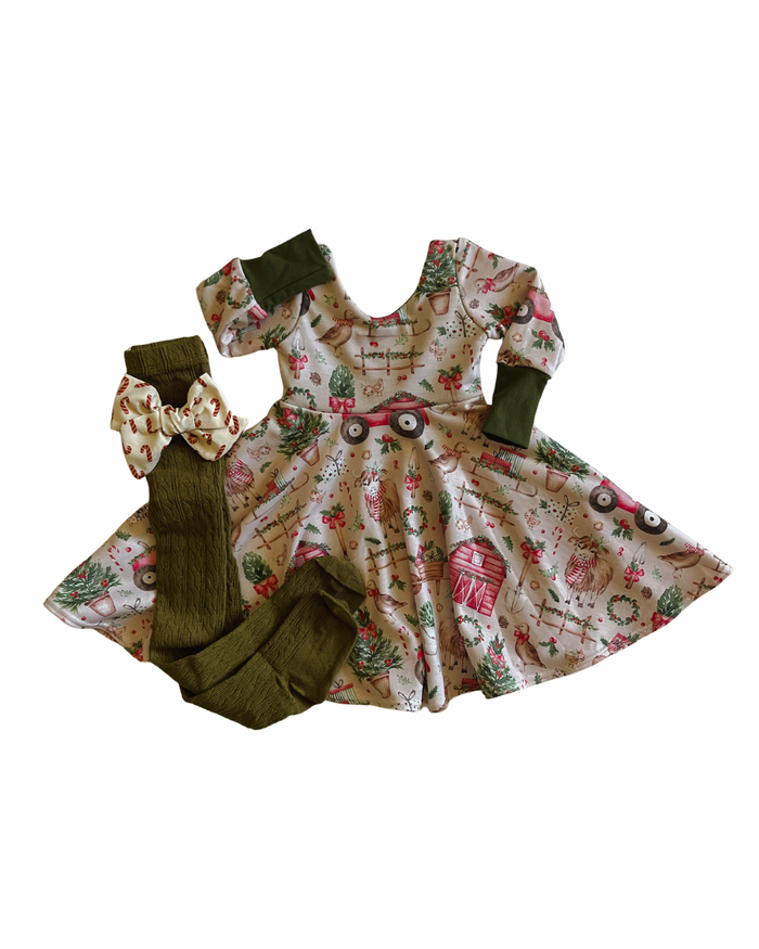 Merry Little Farmhouse | French Terry Twirl Dress