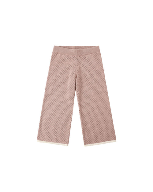pointelle knit pant in rosewood