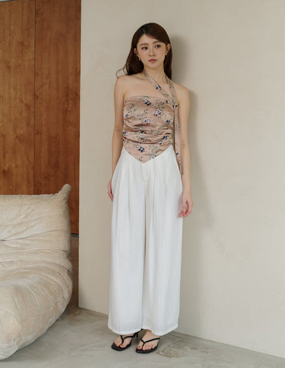 Reina Scarf Padded Top in Bamboo Panda