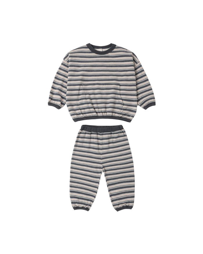 relaxed set in blue stripe
