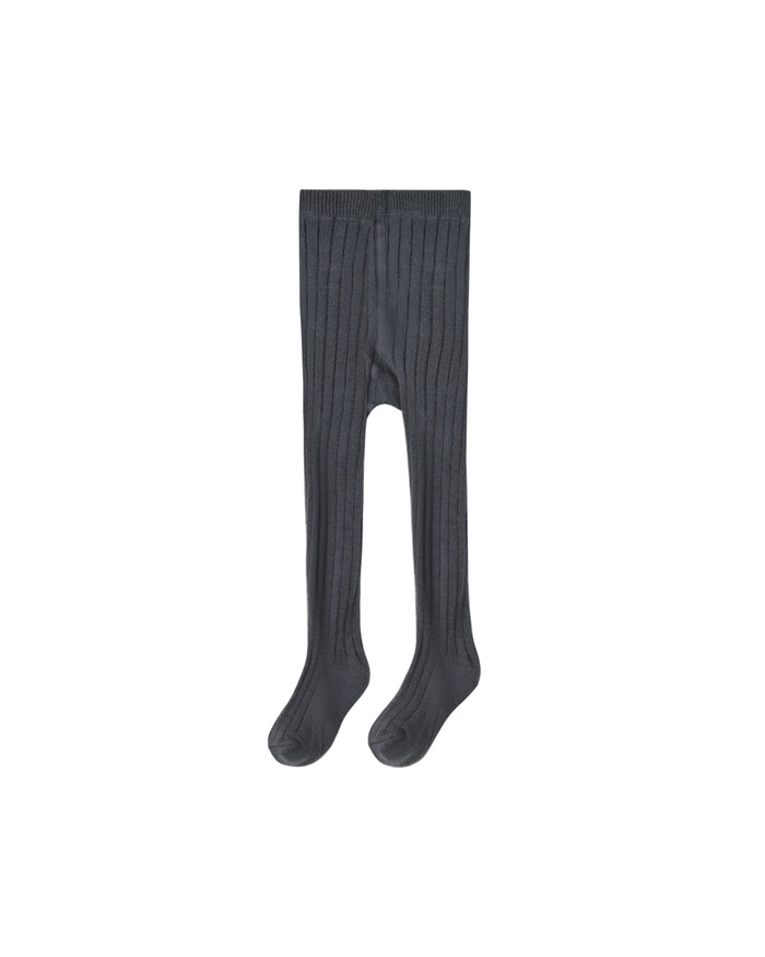 ribbed tights in midnight