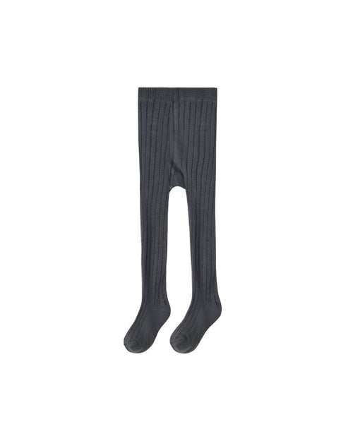 ribbed tights in midnight