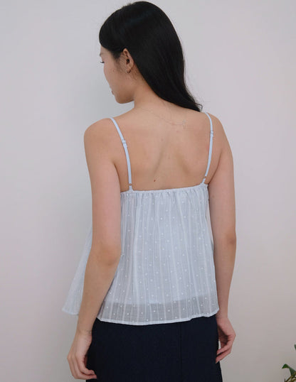 Rita Padded Babydoll Top in Blue