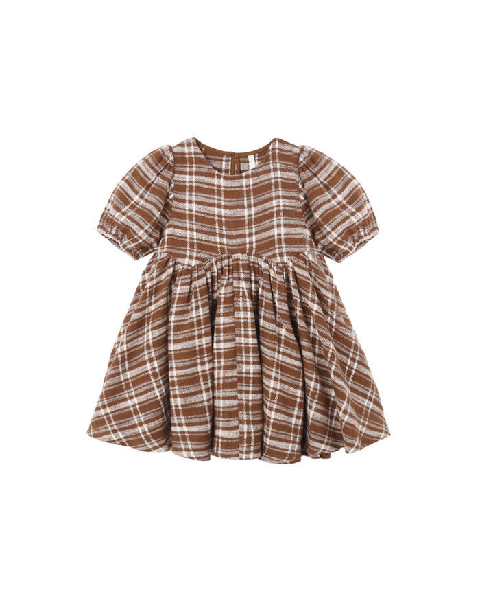 rose dress in aspen plaid