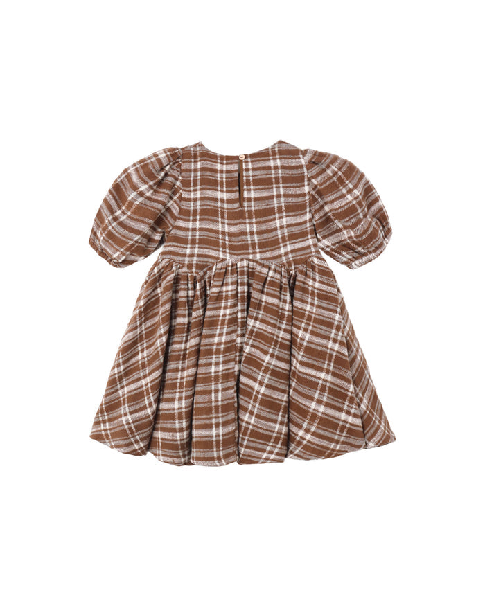rose dress in aspen plaid