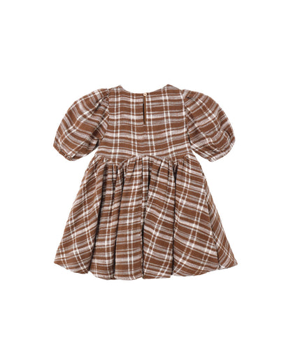 rose dress in aspen plaid