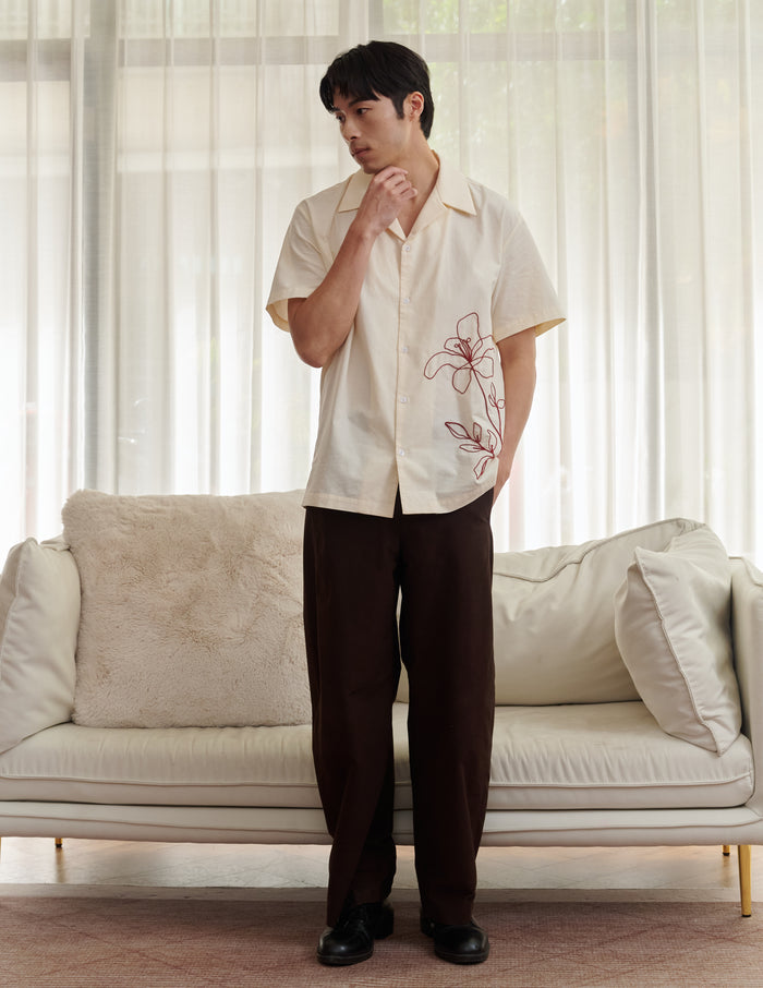 Ryo Embroidered Floral Men's Shirt