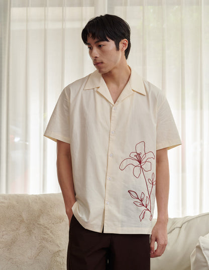 Ryo Embroidered Floral Men's Shirt