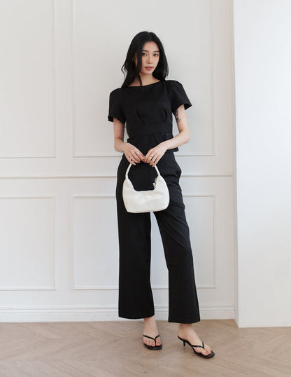 Sasha Tie Waist Top in Black