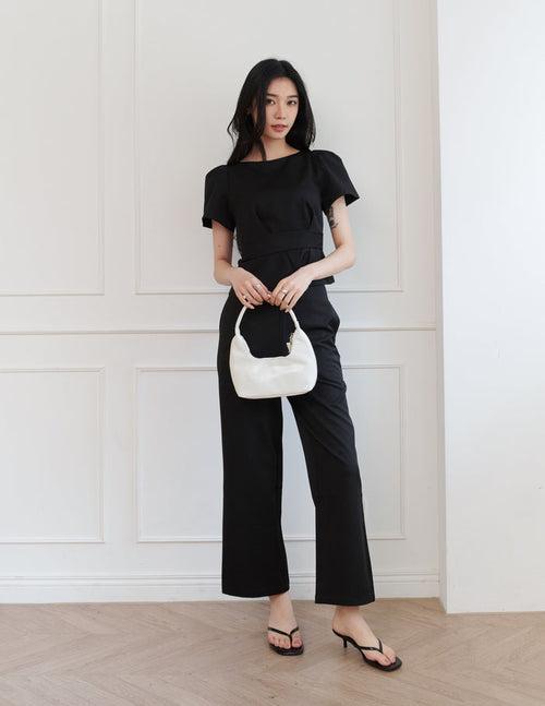 Sasha Tie Waist Top in Black