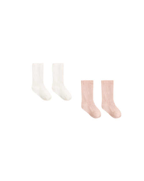 socks set ll natural, dusty rose