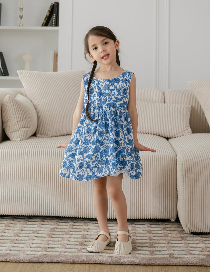 Thea Printed Girl's Dress in Batik