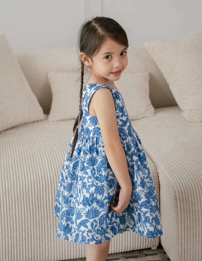 Thea Printed Girl's Dress in Batik