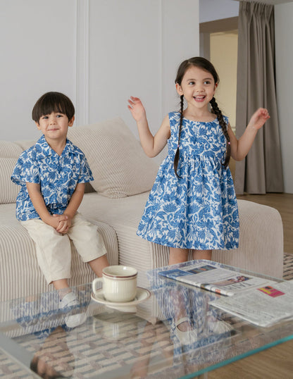 Thea Printed Girl's Dress in Batik