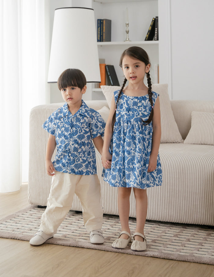 Thea Printed Girl's Dress in Batik
