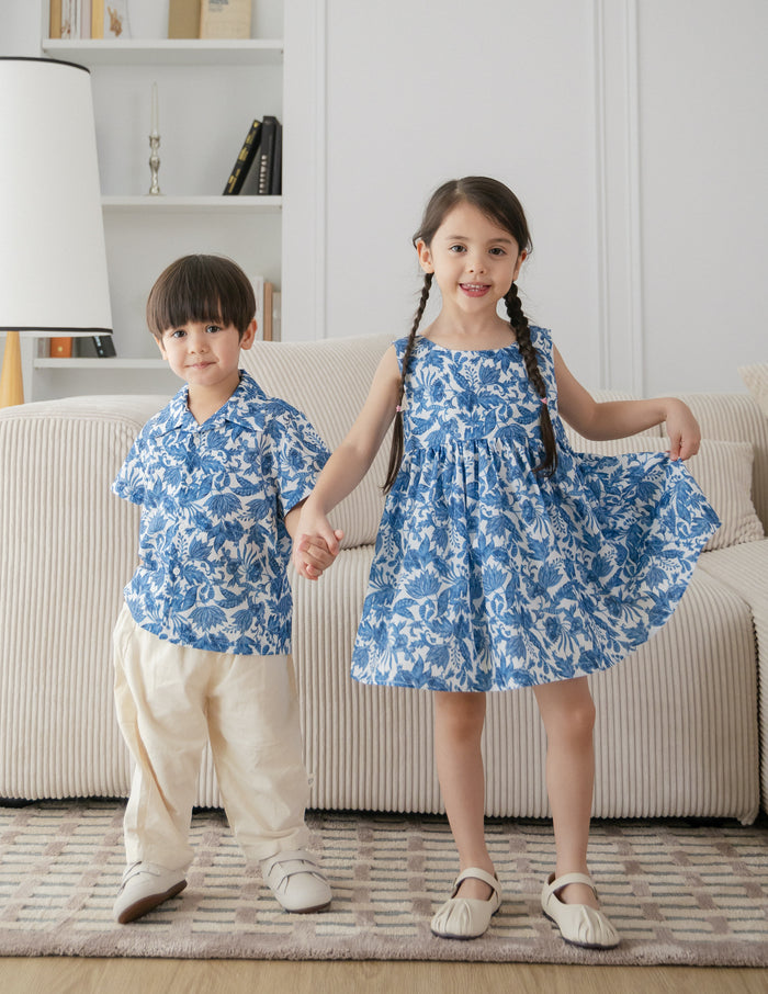 Thea Printed Girl's Dress in Batik