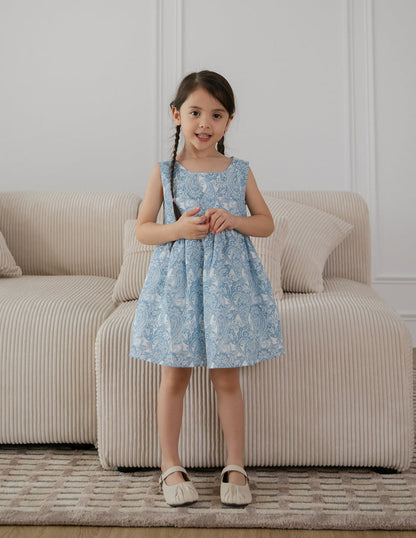 Thea Printed Girl's Dress in Paisley