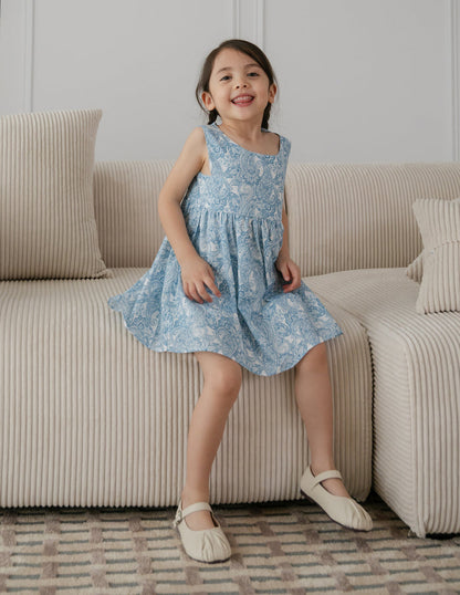Thea Printed Girl's Dress in Paisley