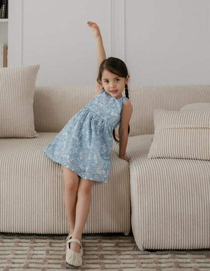 Thea Printed Girl's Dress in Paisley