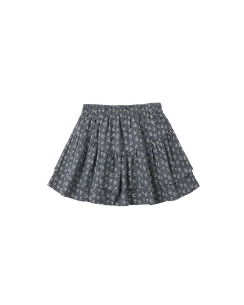tiered mini skirt in heart ditsy