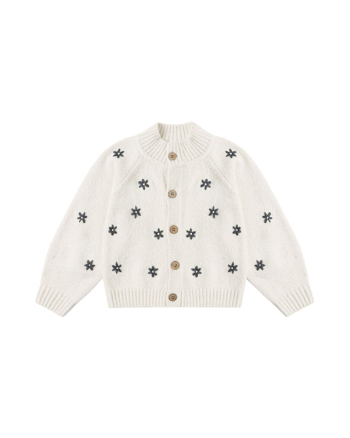 tulip cardigan in midnight daisy