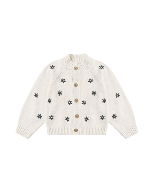 tulip cardigan in midnight daisy