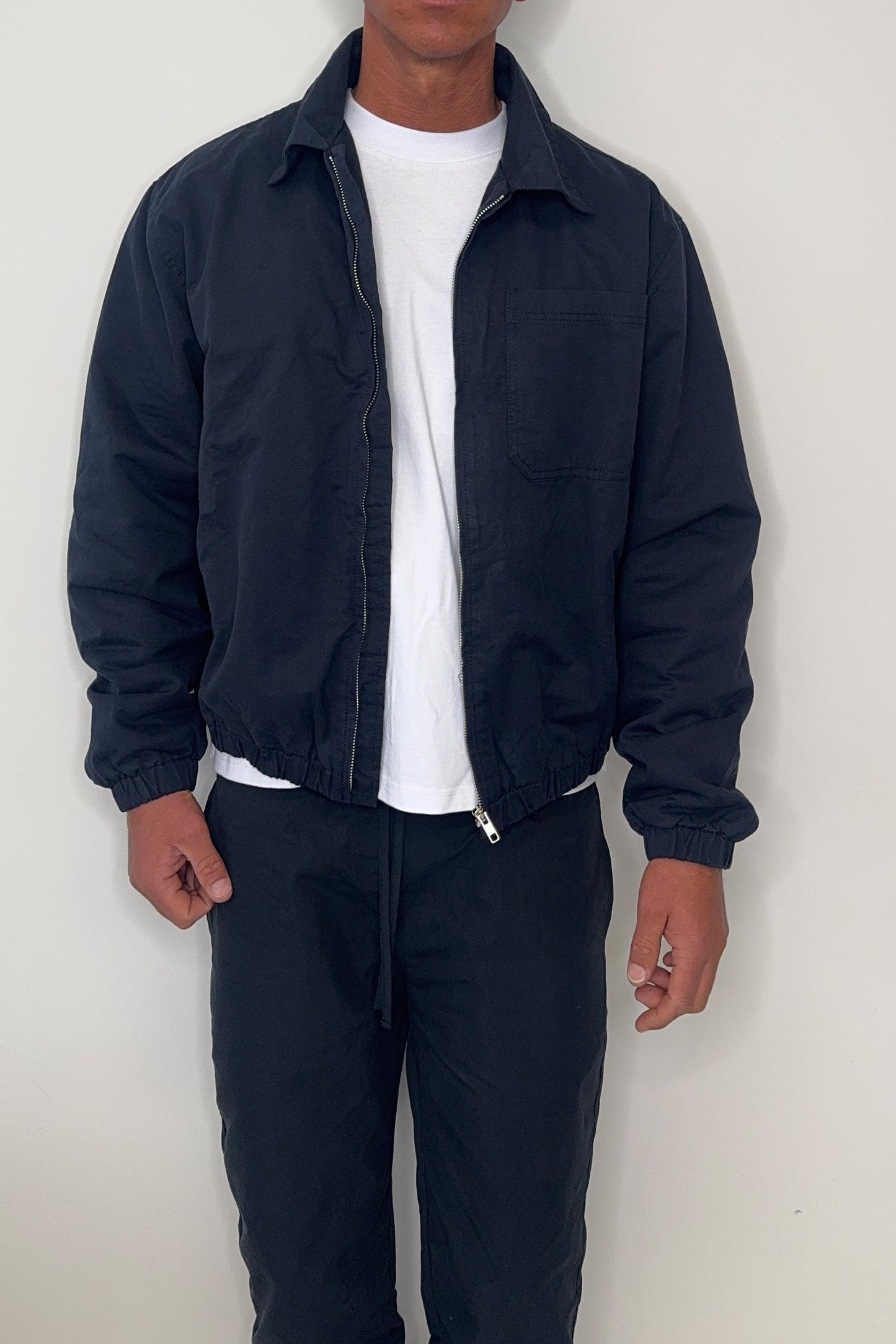 Charlie Soft Cotton Bomber Navy - FINAL SALE
