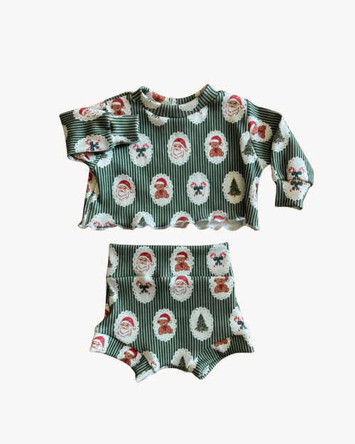 Vintage Christmas Portraits | Organic 2x1 American-Milled Rib Set