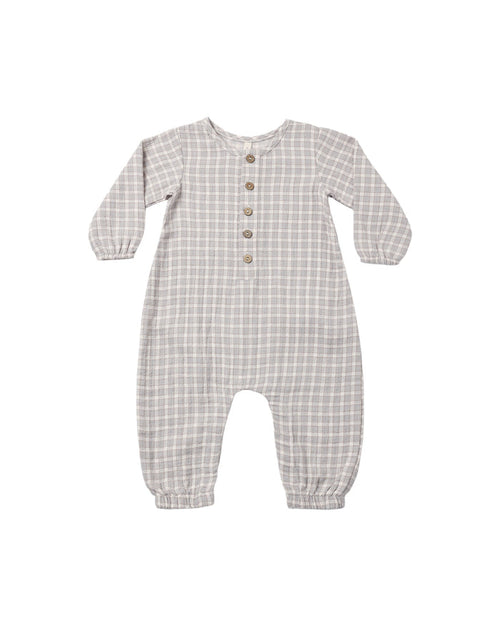 woven jumpsuit ll blue gingham