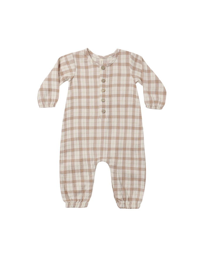 woven jumpsuit ll rustic plaid